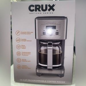 CRUX coffee Maker 14 cup ARTISAN SERIES Refurbished (like new)